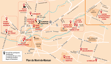Plan de Mont-de-Marsan